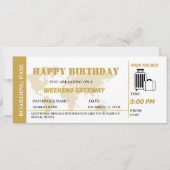 Gold Weekend Getaway Carte d'embarquement Annivers (Devant)