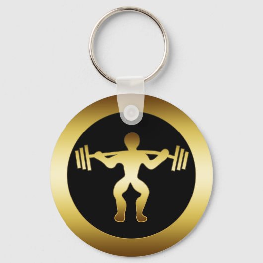 GOLD WEIGHTLIFTER SLEUTELHANGER (Voorkant)