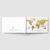 Gold Wereldkaart Adventure Destination Wedding Gastenboek (Volledig)