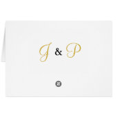Gold What Black Coeurs Mariage Merci (Dos Horizontal)