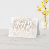 Gold Whimsical RAD DAD Formele Elegant Vaderdag Kaart (Gele Bloem)