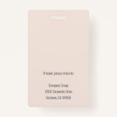 Gold Whisk Bakery/Caterer Employee Photo ID Badge (Achterkant)