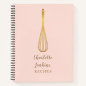 Gold Whisk Blush Pink Recette livre de recettes (Devant)