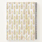 Gold Whisk Pattern Marble Swirls Recippe Notitieboek (Achterkant)