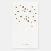 Gold & White aangepaste vakantie Servet (Voorkant)