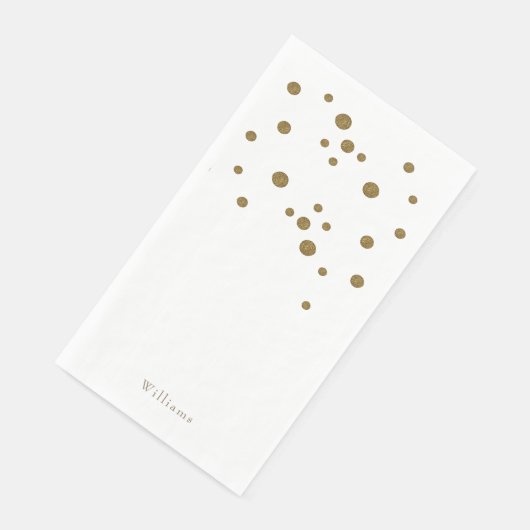 Gold & White aangepaste vakantie Servet (Hoek)