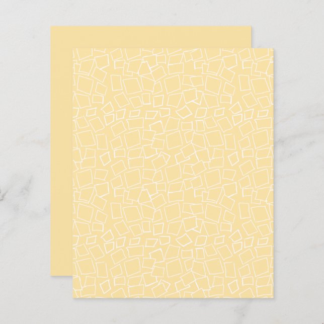 Gold White Abstract Geometric Mosaic Scrapbook (Voorkant / Achterkant)