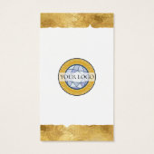Gold White Ajouter vos Cartes de visite de logo (Dos)