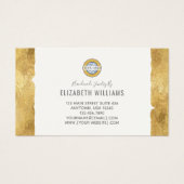 Gold White Ajouter vos Cartes de visite de logo (Devant)