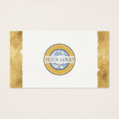 Gold White Ajouter vos Cartes de visite de logo (Dos)
