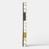 Gold White Art Deco Geometric Pattern Personaliser Case-Mate iPhone Case (Achterkant / Rechts)