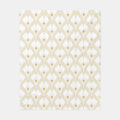 Gold & white art-deco seamless pattern 3 fleece deken (Voorkant)