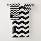 Gold, White & Black Chevron Design (En situation)