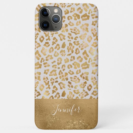 Gold White Bling Luxe reserveblad afdrukken Case-Mate iPhone Case (Achterkant)