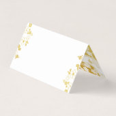 Gold & White Cherry Blossom Oriental Wedding Visitekaartjes (Achterkant)