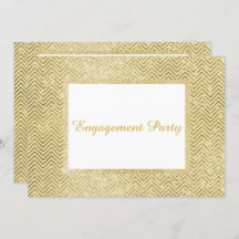 GOLD WHITE CHEVRON GLITTER ENGAGTY