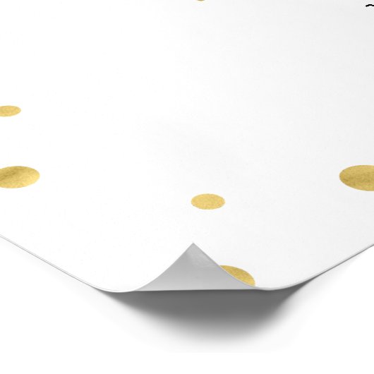 Gold & White Confetti Volwassendag Welkom Poster (Hoek)