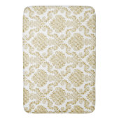 Gold & White Damask Pattern {kies uw kleur} Badmat (Voorkant Verticaal)