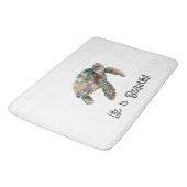 Gold White Dream Zee Turtle Badmat (Gekanteld)