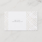 Gold White Elegance Diamond Geo Deco Visitekaartje (Achterkant)