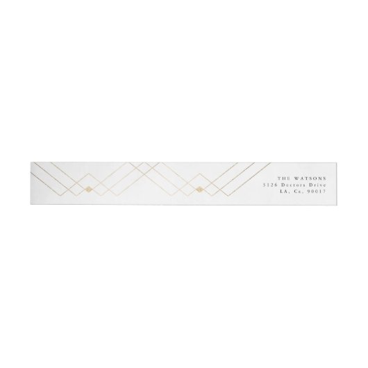 Gold White Elegance Diamond Geo Deco Wedding (Individueel)