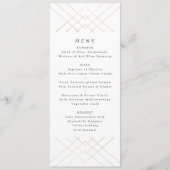 Gold White Elegance Diamond Geo Deco Wedding Menu (Voorkant)