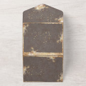 Gold White Floral botanische elegant All In One Uitnodiging (Buitenkant)