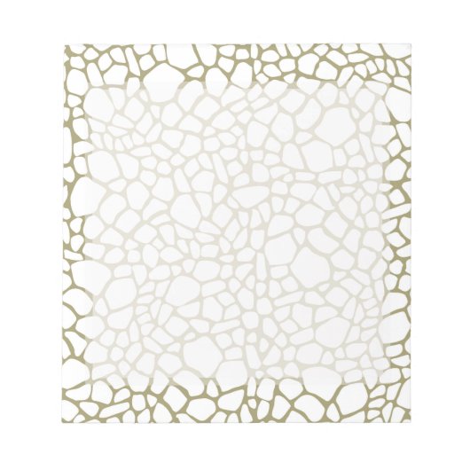 Gold White Giraffe afdrukken Notitieblok (Voorkant)