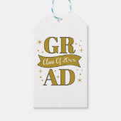 Gold & White Graduation Party Cadeaulabel (Voorkant)