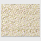 Gold White leopard-printer Cadeaupapier (Vlak)
