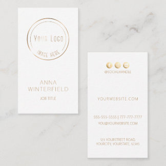 Gold White logo elegant moderne sociale media Visitekaartje
