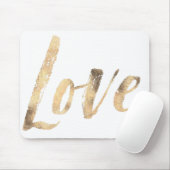 Gold White Love Muismat (Met muis)