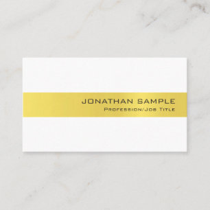 Gold White Luxury Design Trendy Professional Visitekaartje