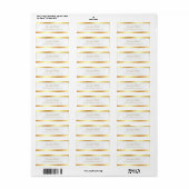 Gold White Marble Calligraphic Script Text Elegant Etiket (Full Sheet)
