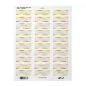 Gold White Marble Calligraphy Script Elegant Cool Etiket (Full Sheet)