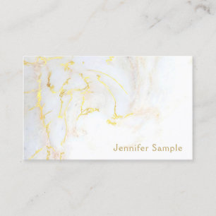 Gold White Marble Elegant Golden Modern Sjabloon Visitekaartje