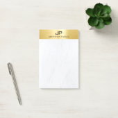 Gold White Marble Elegant Modern Sjabloon Trendy Post-it® Notes (Kantoor)