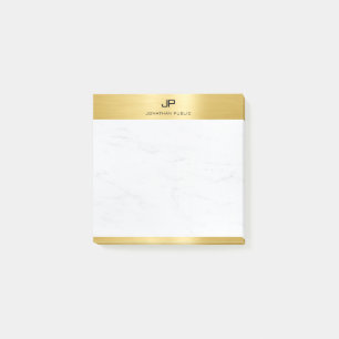 Gold White Marble Elegant Sjabloon Moderne Post-it® Notes