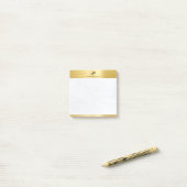 Gold White Marble Elegant Sjabloon Moderne Post-it® Notes (Op bureau)