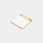 Gold White Marble Elegant Sjabloon Moderne Post-it® Notes (Schuin)