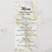 Gold & White Marble Glam Elegant Designer Menu (Voorkant)