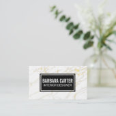 Gold White marmer Visitekaartje (Staand voorkant)