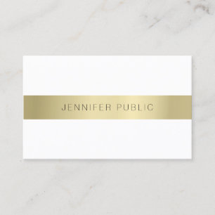 Gold White — minimaal design — elegante moderne Sj Visitekaartje