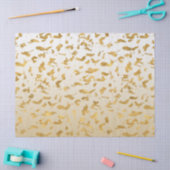Gold White Ombre Animal Print Tissuepapier (Craft)