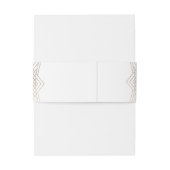 Gold White Oval Geometric Art Deco Gatsby Wedding Uitnodigingen Wikkel (Achterkant Voorbeeld)