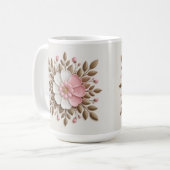 Gold White Pink Classic White Mug (Devant gauche)