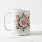 Gold White Pink Classic White Mug (Gauche)