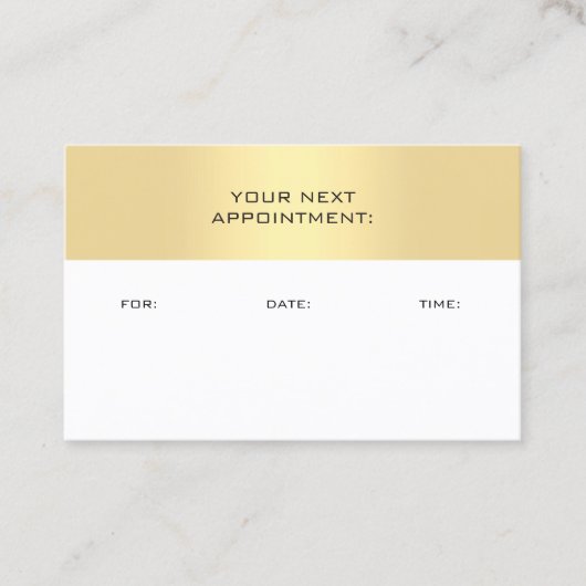 Gold White Rendez-vous rappel Modèle élégant (Devant)
