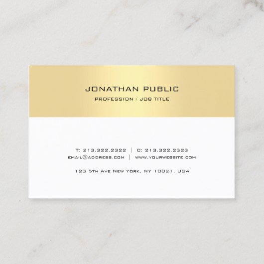 Gold White Rendez-vous rappel Modèle élégant (Dos)