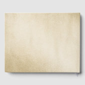 Gold White Rose Floral 80e Anniversaire Livre d'hô (Verso)